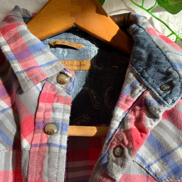 Button down, long sleeve, plaid, flannel shirt - Picture 4 of 6